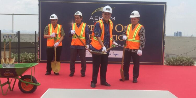 Usung Konsep Family Living, Apartemen Aerium Gelar Topping Off Ceremony