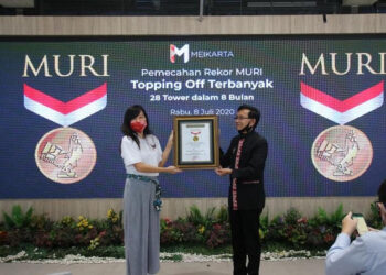 Raih MURI, Meikarta Topping Off 28 Menara dalam Delapan Bulan