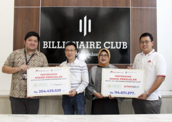 Sukses Pasarkan Modernland Cilejit Sejak 2019, Billionaire Club Serahkan Komisi Penjualan Tepat Waktu