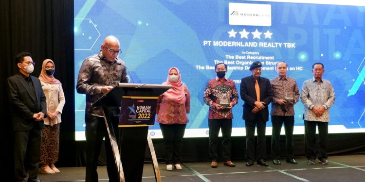PT Modernland Realty Tbk. Raih 3 Penghargaan dalam Human Capital on Resilience Excellence Award 2022