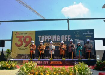 Modernland Realty Gelar Topping Off Cleon Park Apartment di Jakarta Garden City