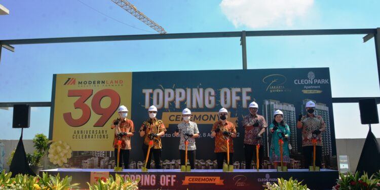 Modernland Realty Gelar Topping Off Cleon Park Apartment di Jakarta Garden City