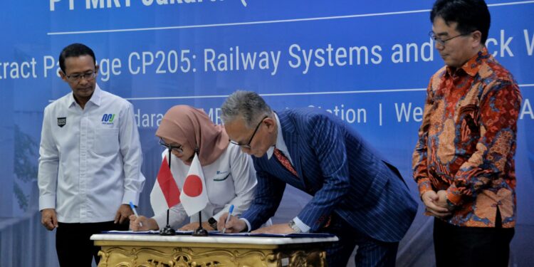 PT MRT Jakarta (Perseroda) dan Sojitz Corporation Sepakati Perjanjian Perancangan dan Pembangunan CP205 Fase 2A