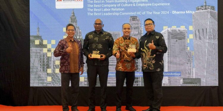 Modernland Realty Raih 4 Penghargaan dalam Human Capital on Resilience Excellence Award 2024