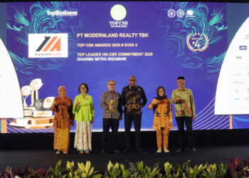 Integrasikan CSR dalam Bisnis, Modernland Realty Sabet Penghargaan TOP CSR Awards 2025